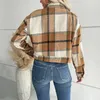 Camicia a maniche lunghe scozzese da donna Cappotto Abbigliamento autunnale e invernale Nuovo stile europeo e americano