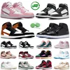 Sapatos de basquete de corte médio para homens mulheres tênis panda espaço jam fumaça cinza camo diamante digital rosa holandês verde destemido pintura gotejamento homens treinadores tênis esportivos gai