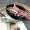 Designer Luxury Belts Women Fashion PU Leather Ceintures Width 3.8cm Unisex Casual Trendy Black White Pink Letter D Smooth Buckle Girdle