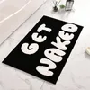 Bath Mats Pink Bath Mat Get Naked Alphabet Soft Flocking Carpet Shower Foot Pad Entrance Doormat Water Absorption Rugs Bathroom De276z