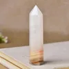 Decorative Figurines 1pc Natural Crystal Point Afghan White Jade Healing Obelisk Quartz Wand Ornament For Home Decor Reiki Energy 149s