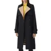 Femmes coupe-vent vestes de créateurs manteau d'hiver mode bouton treillis style classique dame long manteau avec ceinture style cape court win259G