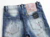 Jeans da uomo DSQ2 MEN Cool Guy Jeans blu Classico uomo Hip Hop Rock Moto Uomo Design casual Strappato Skinny Denim Biker DSQ Jeans 1052 taglia grande 40 x0911