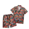 Hommes chemises décontractées ensembles été survêtement ensemble mode manches courtes Bowling Hawaii bord de mer concepteur plage chemises Suits219t