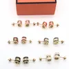 Femmes boucles d'oreilles pour femmes designer émail tempérament simple quotidien tout-match boucles d'oreilles noir blanc rouge orange couleur bijoux de mariage cadeau