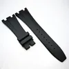 28mm - 18mm Siyah Kauçuk İzleme Bant Strap Bilezik AP Royal Meşe Offshore 42mm Modeller285Q