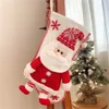 Sac à bonbons décoratif pour arbre de noël, décoration de noël tricoté 3D, sac cadeau bonhomme de neige pour vieil homme, GC2292