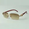 المصمم XL Diamond Wooden Sunglasses 3524026 مع نظارات Natural Tiger Wooden Legs حجم المبيعات المباشر: 56-18-135 ملم