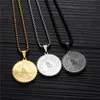 Punk Titan Stahl Gold Kette Halskette Hand Münze Medaille Anhänger Bibel Vers Gebet Für Frauen Paar Schmuck B3 Necklaces173d