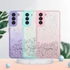 Bling Glitter Epoksydowe gwiaździste niebo Clear Clear Clear Soft TPU Camera Protector Odporność na Samsung S21 Fe S22 S23 Ultra Plus A13 A23 A33 A53 A73 A14 A34 A54 A24 A04 A03 Rdzeń