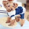 Pet Dog Jumpsuits kombinezon sukienki szczeniąt 100%bawełniane ubrania dla małych psów koronkowe z kapturem wiosną jesień chihuahua pudle 210222b