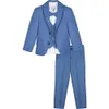 Suits Boys 3 Pieces Single Breasted Kids Jacket Vest Pants Formal Wedding Tuxedo Party Blazer Notched Lapel Child Slim Fit Dress 230909