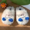 Slippers Slippers Creative Funny Coal Ball Woolen Lovers Home Slipper Women Warm Non Slip Cotton Men And Indoor Household x0909