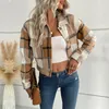 Camicia a maniche lunghe scozzese da donna Cappotto Abbigliamento autunnale e invernale Nuovo stile europeo e americano