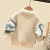 Pullover 2023 Autumn Winter Baby Kids Boys Long Sleeve Solid Color Knit Sweater Girls Sweaters Jumper Clothes 230909