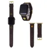 Strap Band Bantları Moda Bilek Bant Bant Tasarımcısı Top Saat Bantları Deri Bilezik Baskı Şeritleri 42mm 40mm 44mm Iwatch SE244W