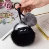 selling Set diamond fox color rabbit hair ball key chain pendant plush creative gift key chain custom key chain 003