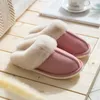 Slippers Warm Fur Indoor Home Slippers Women Winter Soft Plush Couple Cotton Padded Shoes Comfy Anti-Slip Flat Fluffy Slippers Woman 230908