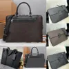 Moda portu-dokumenty Jour teczka Damier Infini Onyx Designer Metal Hardware S-Lock Teksicka Mężczyzna Flap Zamknięcie z M2345