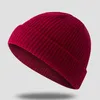 Cool Beanie Chapeau Côtelé Acrylique Tricoté À Revers Hiver Chaud Cap Court Casual Crâne Cheveux Bonnet Baggy Gorro Pour Adulte Hommes Femmes Cadeau