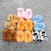 Slippers Slippers New color Teddy bear kids slipper suitable for 5-10 years olds kids house bedroom fur slipper for boy and girl 0217V23 Q230909