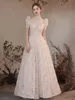 2023 Luxury Crystal Wedding Dress Illusion Back Shiny Beaded High Quality Sheer See Through Bridal Dresses With Lace Appliciques Covered Buttons New Vestido de Novias