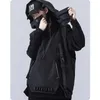 Erkek yelek yelek serisi hiphop taktik kapşonlu ceket çiftleri kolsuz 230909