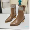 Designer zíper nova versão alta de botas femininas de comprimento médio couro impresso tecido emenda sexy elegante solas confortáveis