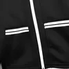 Jaqueta masculina designer casaco palma faixa terno varsity 2023 novo preto e branco listrado casual solto rua moletom