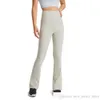 L-204 High Rise Flared Pants Damen Yoga Hose Naked Feeling Sport Leggings mit Bund Tasche Laufhose Fitness Sport Tro295S