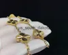 Kette Luxus VAN Clover Designer Armband Perle 4 Blatt 18K Gold Laser Marke Armreif Charm Armbänder Halskette Ohrringe Diamant Hochzeit A Jewelr x0909 x0910