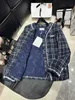 Designer-Damenjacke, Jeansjacke, Damen-Knopf, Buchstabe, Frühlings- und Herbst-Stil, schlanke Damenbekleidung, Damen-Jeans, übergroß, klassisch, modisch, Jacke T1