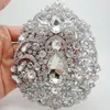 Pins Brooches Bride Luxurious Huge 492" Flower Drop Pendant Bridesmaid Wedding Brooch Pin Clear Crystal 230908
