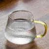 Wholesale manufacturer of short water droplet striped and heat-resistant glass cups for household use