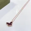 Hanger Kettingen Designer Sieraden Vlinder Set Goud Zilver Roségouden Schakelketting Dames Multi Kleur