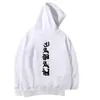 Sweats à capuche pour hommes Sweatshirts Hommes Harajuku Evil Kanji Imprimer Hommes Sweat-shirt Hip Hop Evi Streetwear Plover Sweat à capuche Drop Vêtements Livraison Dhd3F