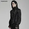 Men's Vests PUNK RAVE Gothic Gorgeous Lace Decoration Asymmetric Lapel Waistcoat Unique Pointed Outline Elements Party Long Sleeve Top 230909