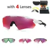 4 Lens Sports Outdoor Cycling Solglasögon UV400 Polariserad Len MTB -cykelglasögon Män kvinnor EV Riding Sun Glasses Brand New O9001 Runn2391