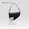 حقيبة مسائية Bafelli 2023 New Woman Woman Facs Leather Serilish Forseality Fashion Presh Crossbody Handbags Female Saddle