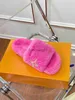 Pantoufles Top Classic Designer Slipper Fur Slides Sandales de luxe Italie Marque Sandales Femmes Flip Flop Pantoufles en laine x0909