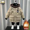 Jackor 4 14 år Autumn Winter Boys Jacket Warm Kid Children Girl Coat Hooded dragkedja Ytterkläder Födelsedagspresent Barnkläder 230909