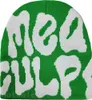 mea culpa hat Knitted designer cap culpas fun day beanie y2k warm cool hiphop summer winter gorras luxury accessories pink green MZ09 C23