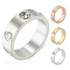 Mode Luxe Designer Ringen 4mm 5mm 6mm Paar Liefde Ring schroef Diamant titanium staal zilveren mannen en vrouwen Rose Gouden sieraden cadeau voor geliefde groothandel voor wederverkoop