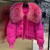 Women's Jackets 2023 Winter Women Short Jacket 90 Goose Down Coat with Large Real Raccoon Fur Collar Thick Warm Fashion Outerwear Streetwear 230908