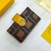 Designer's new card bag short walletcoin purse high-quality leather card protective sleeve buckle large capacity credit card clip bag Key bag