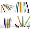Drinking Straws Wholesale Colored Borosilicate Cocktail Glass Sts Length 20Cm Strait 8Mm St For Party Ship Drop Delivery Home Garden Otie3