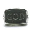 Mens Boys 316L rostfritt stål Cool Cross God Jesus Christ Ring Est Cluster Rings271e