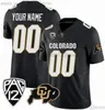 2023 NCAA Colorado Buffaloes Football Jerseys 2 Shedeur Sanders 12 Travis Hunter College Customized Stitched Black White Gold Men Women Youth Size S-6XL