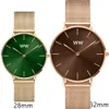 green Pure stainless steel WW 3A 1&1 d&w ladies watches superior rose gold Wristwatch Fashion Japanese movement quartz watch Montr259e