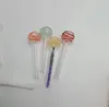 Pipes à fumer de couleur en gros, tuyaux de brûleur à mazout en verre Pyrex multicolores, tuyaux en verre de Type droit, nouveaux arrivages